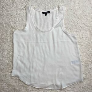 Banana Republic White Scalloped Tank Top